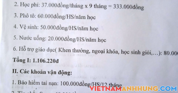 Gia Lai: Yêu cầu trả lại tiền “lạm thu” cho phụ huynh