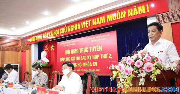 Phó Chủ tịch Quốc hội Nguyễn Đức Hải tiếp xúc cử tri Quảng Nam