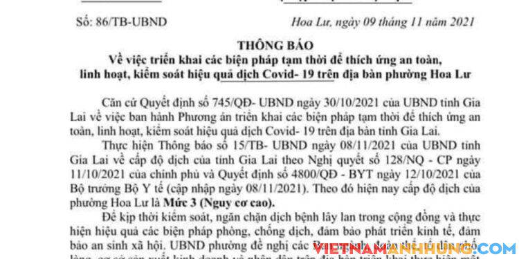 Pleiku: Tạm dừng các loại hình hoạt động, dịch vụ, kinh doanh chưa thiết yếu tại Phường Hoa Lư