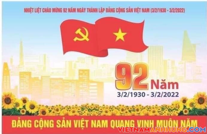 🌺 CHÀO MỪNG KỶ NIỆM 92 NĂM NGÀY THÀNH LẬP ĐẢNG CỘNG SẢN VIỆT NAM (03/02/1930 – 03/02/2022)🌺