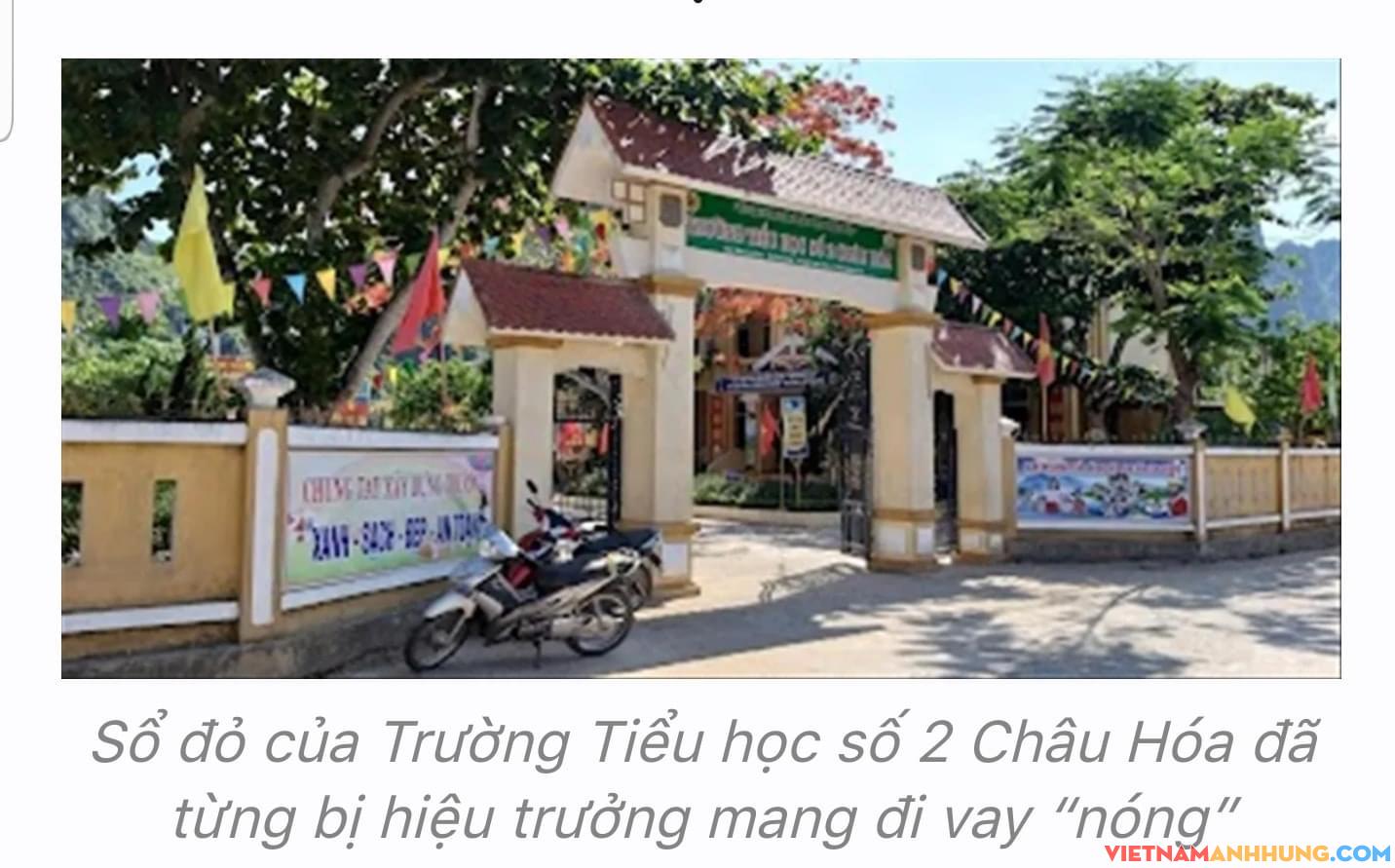 Hiệu trưởng cầm sổ đỏ của trường học đi “vay nóng”