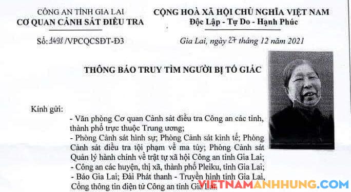 GIA LAI: Truy tìm cụ bà 72 tuổi ‘cuỗm’ gần 19 tỷ đồng rồi bỏ trốn