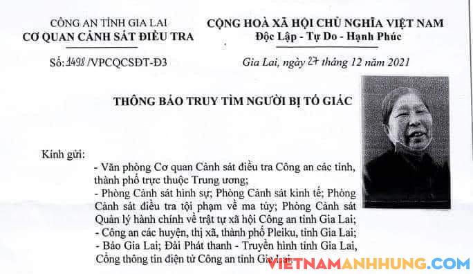 GIA LAI: Truy tìm cụ bà 72 tuổi ‘cuỗm’ gần 19 tỷ đồng rồi bỏ trốn