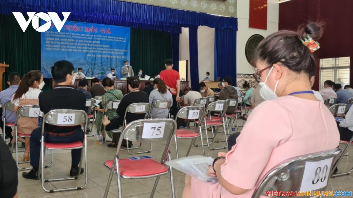 104 lô đất được đấu giá ở Pleiku, 29 lô có nguy cơ bị bỏ cọc