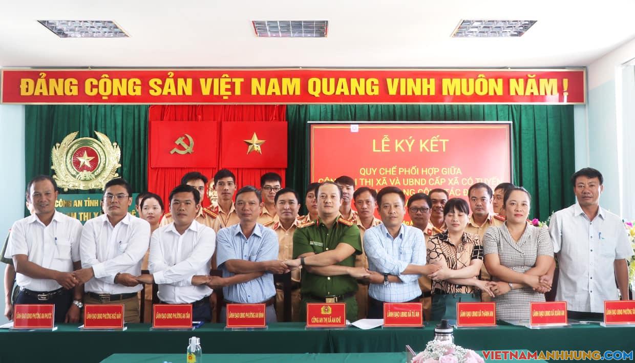 An Khê: Ký kết quy chế phối hợp đảm bảo trật tự an toàn giao thông trên tuyến tỉnh lộ