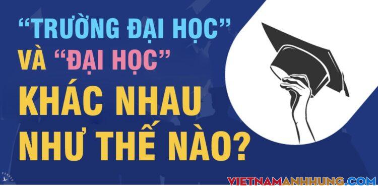 “Trường Đại học” và “Đại học” khác nhau chỗ nào?