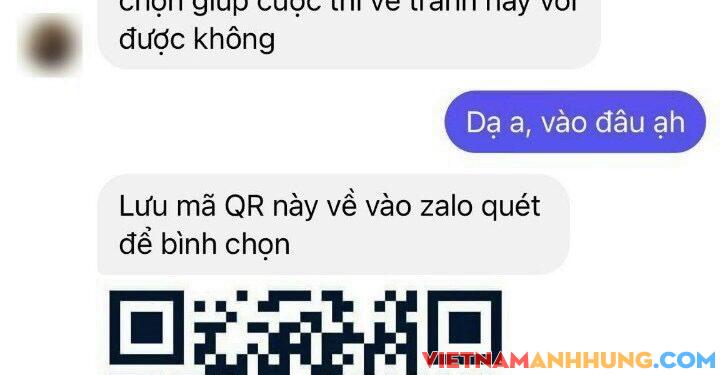 THẬN TRỌNG VỚI THỦ ĐOẠN “NHỜ QUÉT MÃ QR” ĐỂ CHIẾM ĐOẠT TÀI KHOẢN ZALO