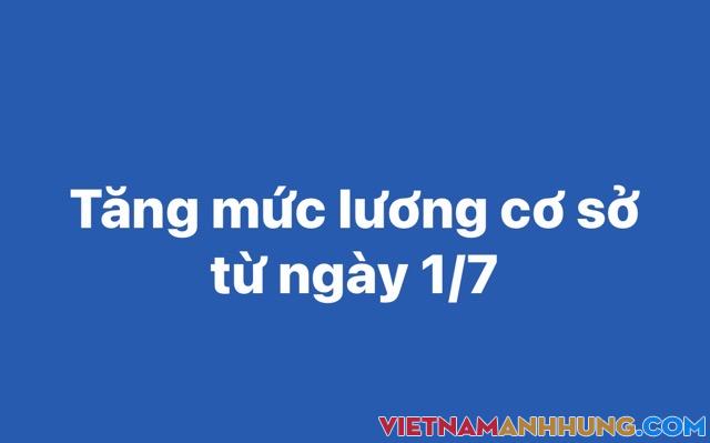 Tăng mức lương cơ sở lên 1.800.000đ từ ngày 1/7/2023